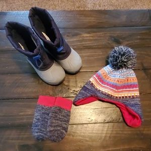 Boys size 12 themolite waterproof winter boots